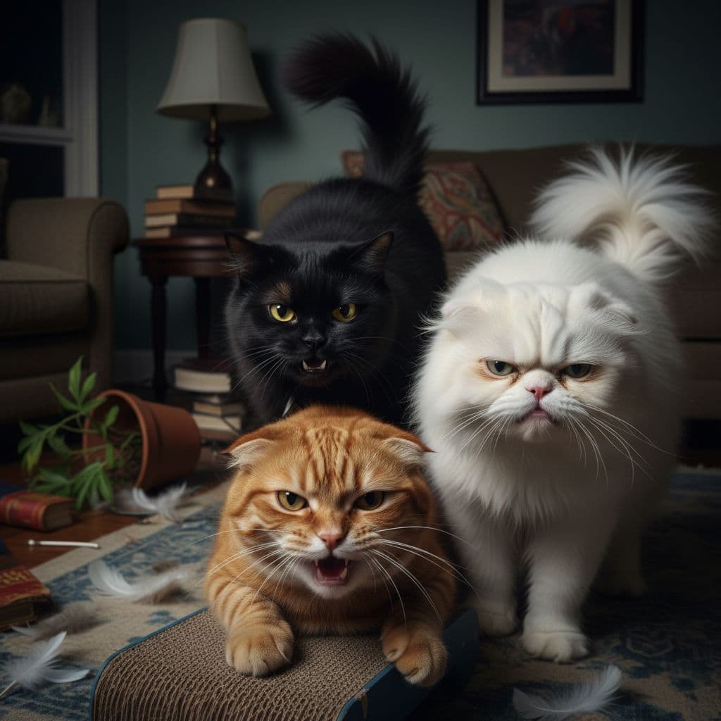 AI generated: cats angry