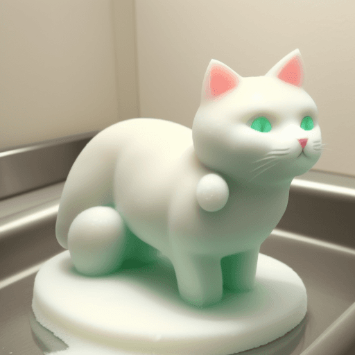 AI generated: cat made out of Dishwashing Soap