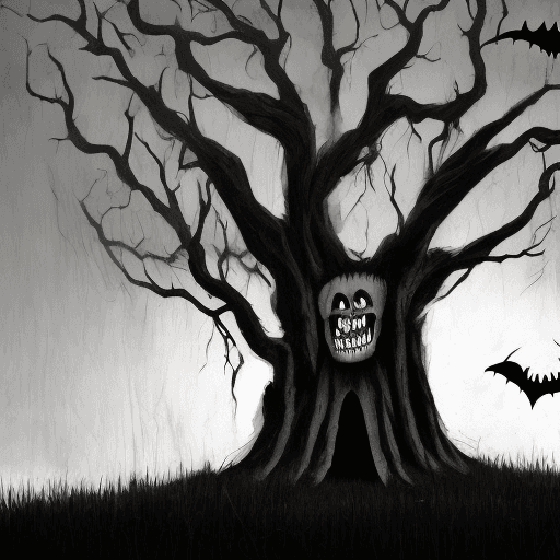 AI generated: A scary eerie image for a thumbnail, art style