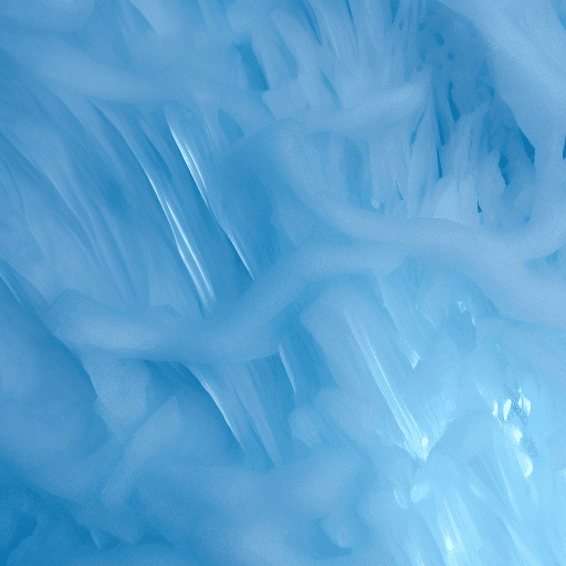 AI generated: Image of a warm-hued ice sculpture reminiscent of a majestic glacier, glowing softly in gentle light...