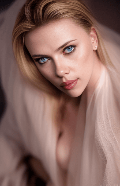 AI generated: Scarlett Johansson, naked, solo focus, whole body, at a high angle, full body, hyper real photo, ult...