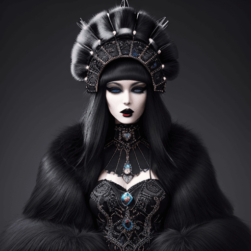 AI generated: The most beautiful fashion model, goth, sophisticated and fashionable, intricate, beautiful, designe...