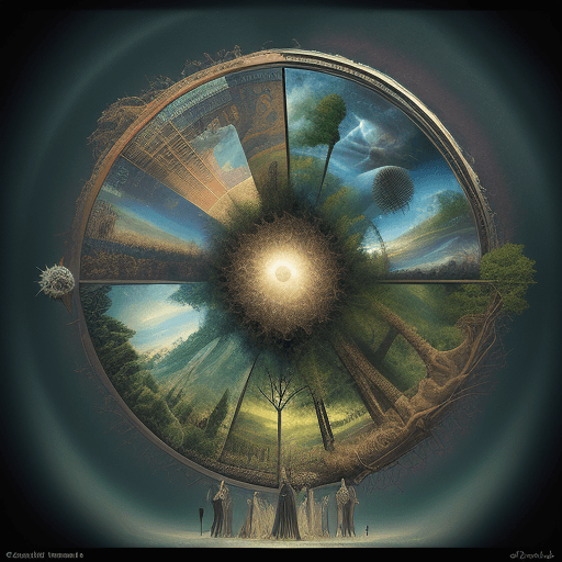 AI generated: A Wonderful Image by Toni c. - Remix by John Brody on 1-7-24 --- Cycle of life, surrealistic, natur,...