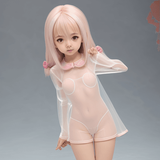 AI generated: Loli anime girl in tight see through tiny clothes 