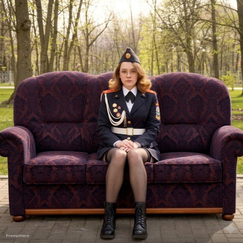 AI generated: spread her legs a little