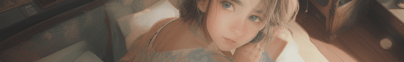 AI generated: This is a photograph, from above, of a woman staring at the viewer with striking green and blue eyes...