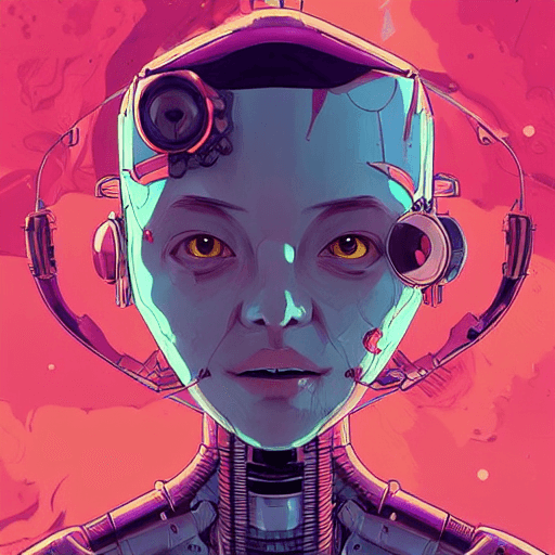 AI generated: a study of cell shaded protrait of female robot, llustration, post grunge, concept art by josan gonz...