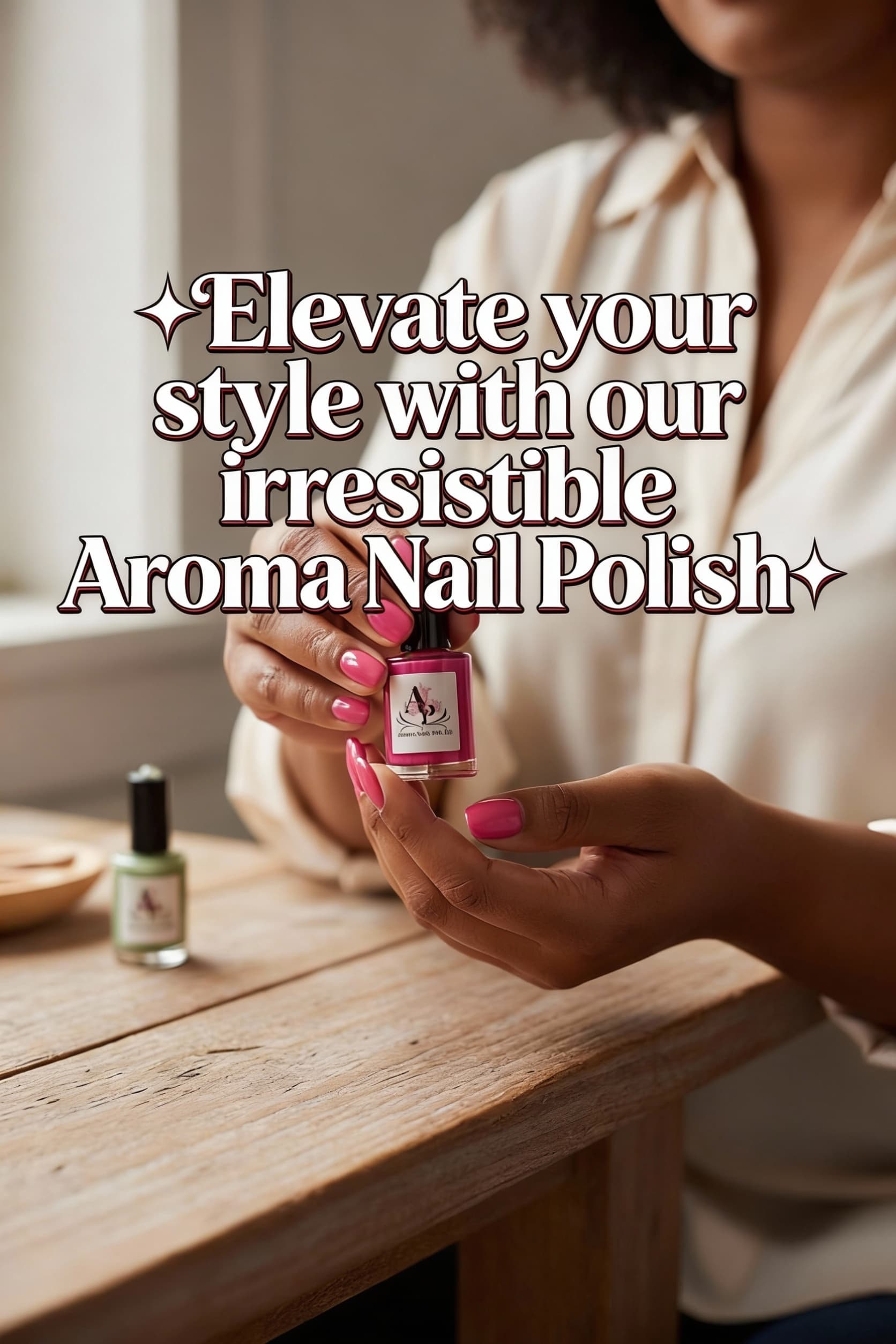 AI generated: ✨Elevate your style with our irresistible Aroma Nail Polish✨ 