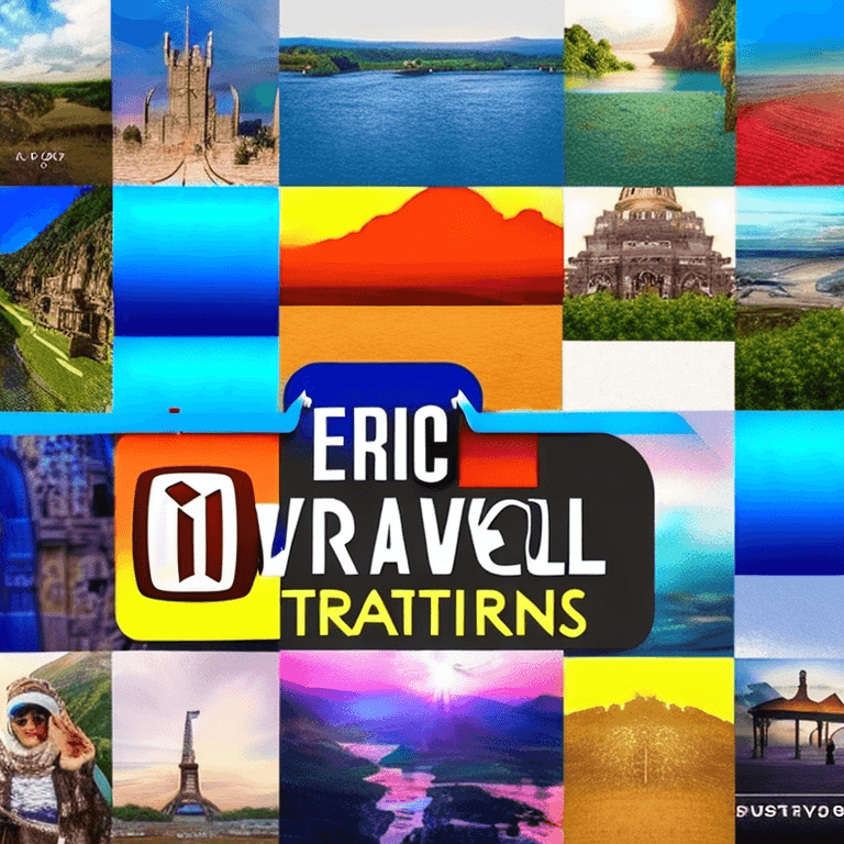 AI generated: captivating and vibrant image for my travel channel on YouTube, named 'Epic Travels Destinations.' T...