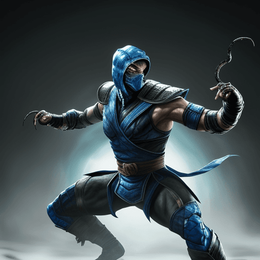 AI generated: Scorpion from Mortal Kombat pulling Sub Zero towards him 