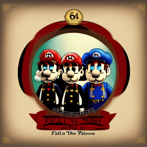 AI generated: album cover of  "Fall Out Boy - From Under The Cork Tree" in Super Mario 64 style