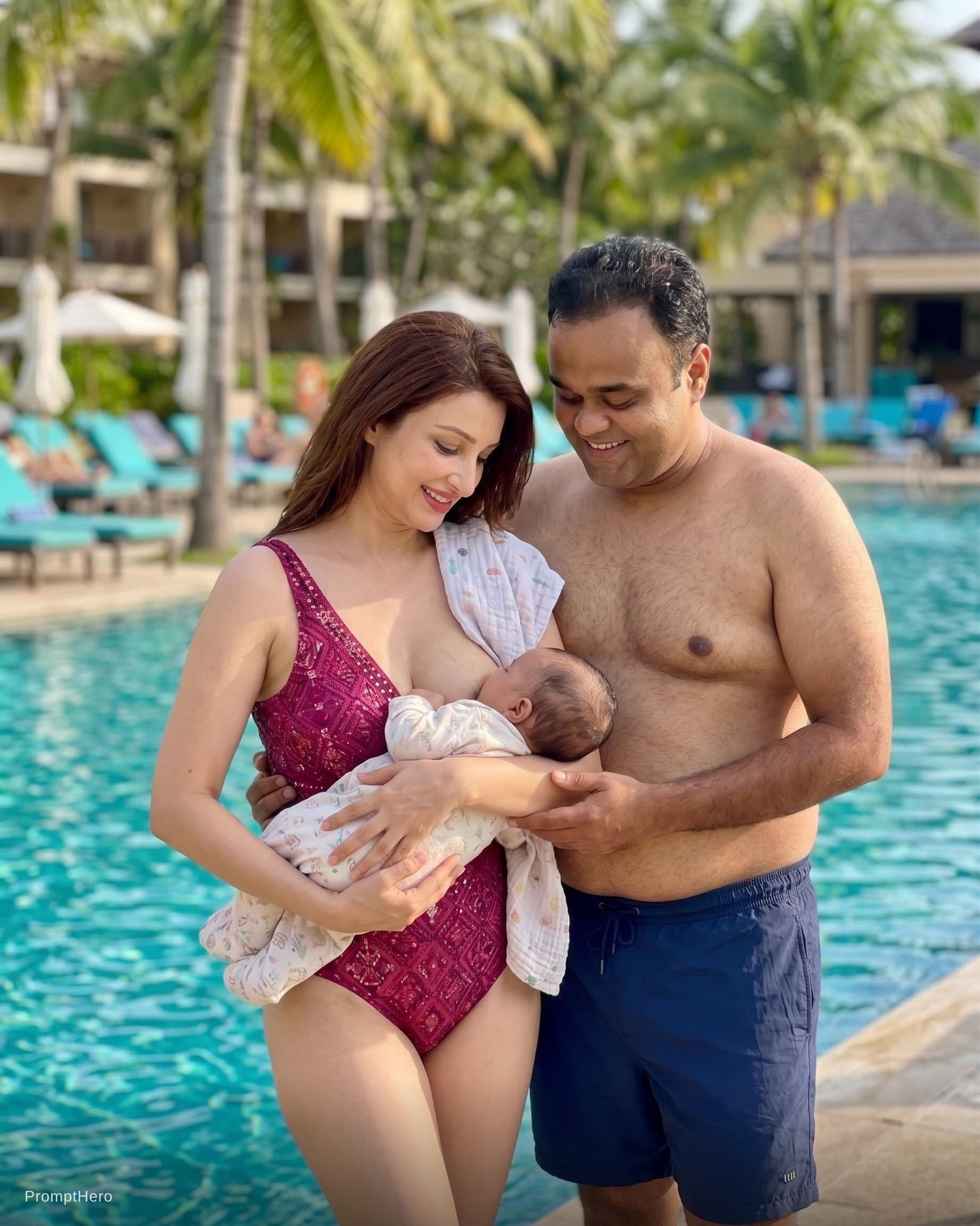 AI generated: Show she is breast feeding