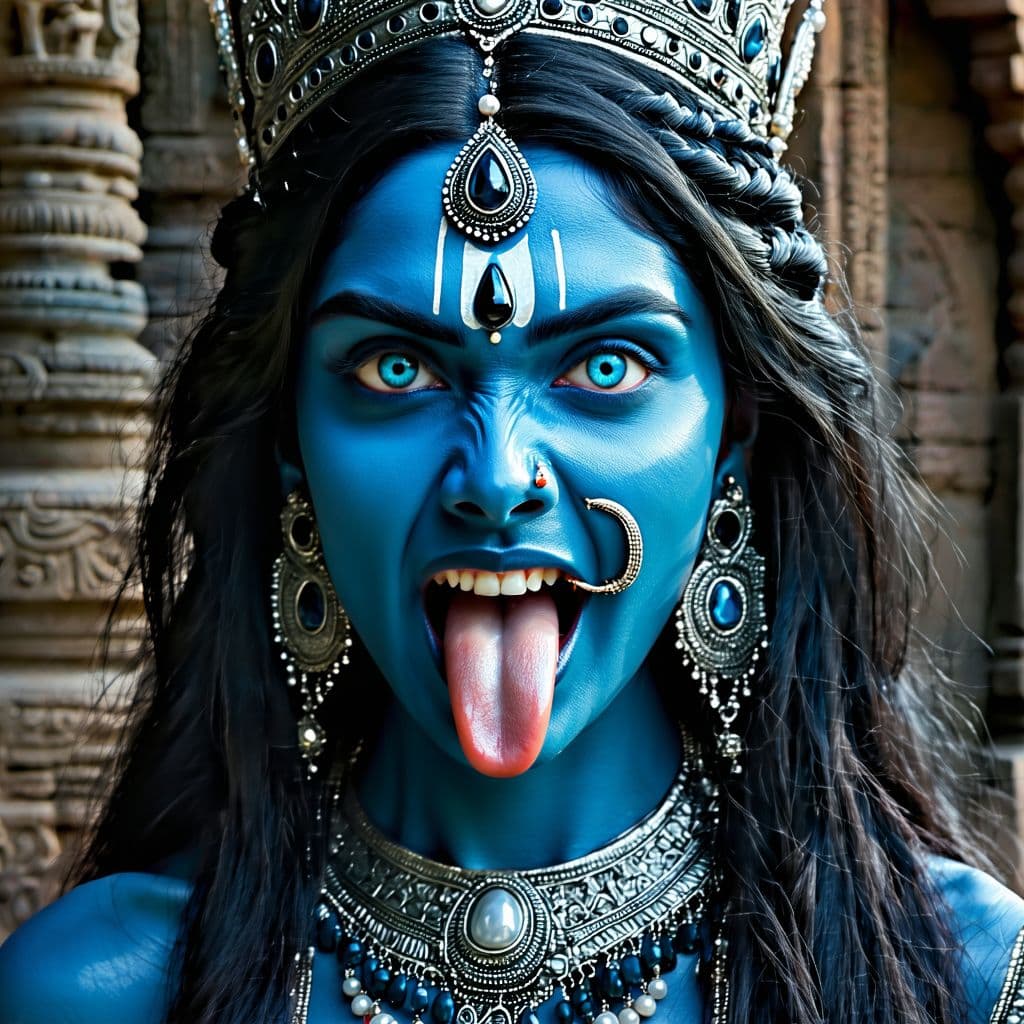 AI generated: (Masterpiece, Award winning, Highest Quality:1.2) , Modelshoot , Character Card of (Kali:1.2) , (blu...