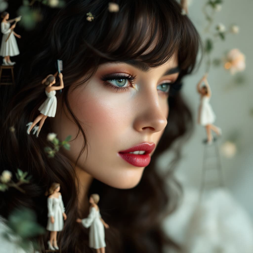 AI generated: *Cinematic, side-on close-up of the face of a stunningly fair-skinned 25-year-old Iranian woman. Onl...