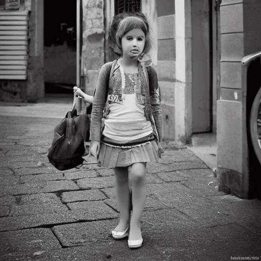 AI generated: girl, street