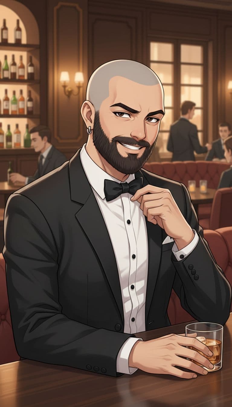 AI generated: a stylish young man with a lean, toned physique (around 57 kg, 5'6" tall) — his beard remains unchan...