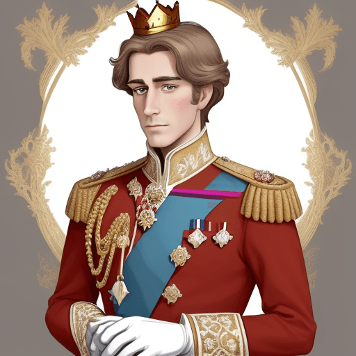 AI generated: Produce a picture of a regal , and royal cartoon character that have a stowic look and is a characte...