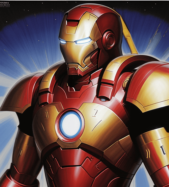 AI generated: King Tut Iron Man armor, concept armor, precise, detailed, suprematism,feline animal painting by Fra...