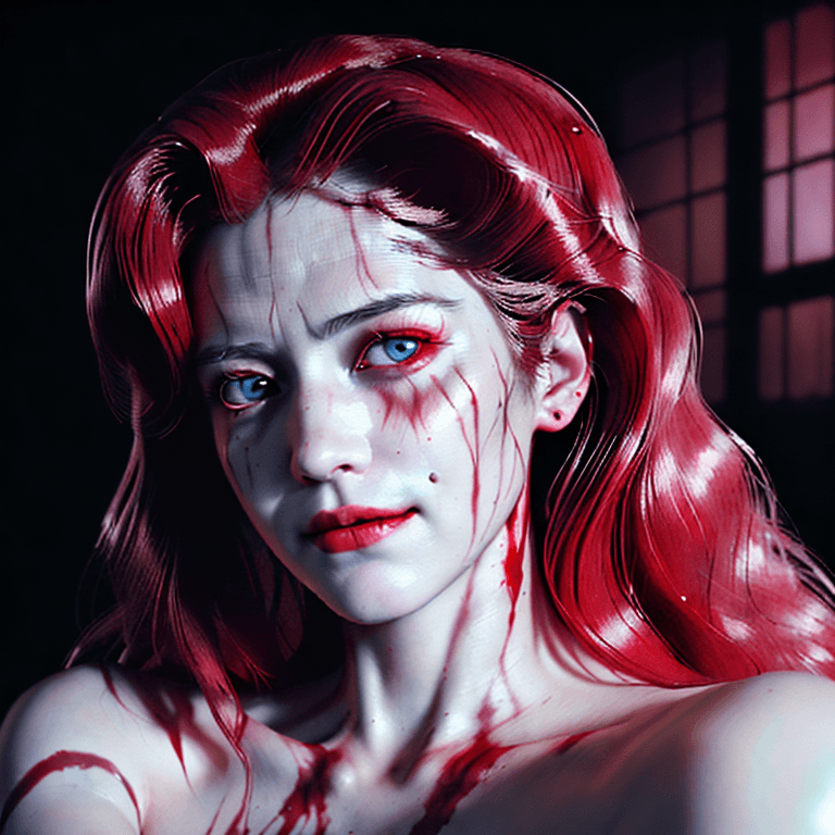 AI generated: an ultra realistic ethereal portrait of a beautiful  female, nightmare on elm street, long retro mes...