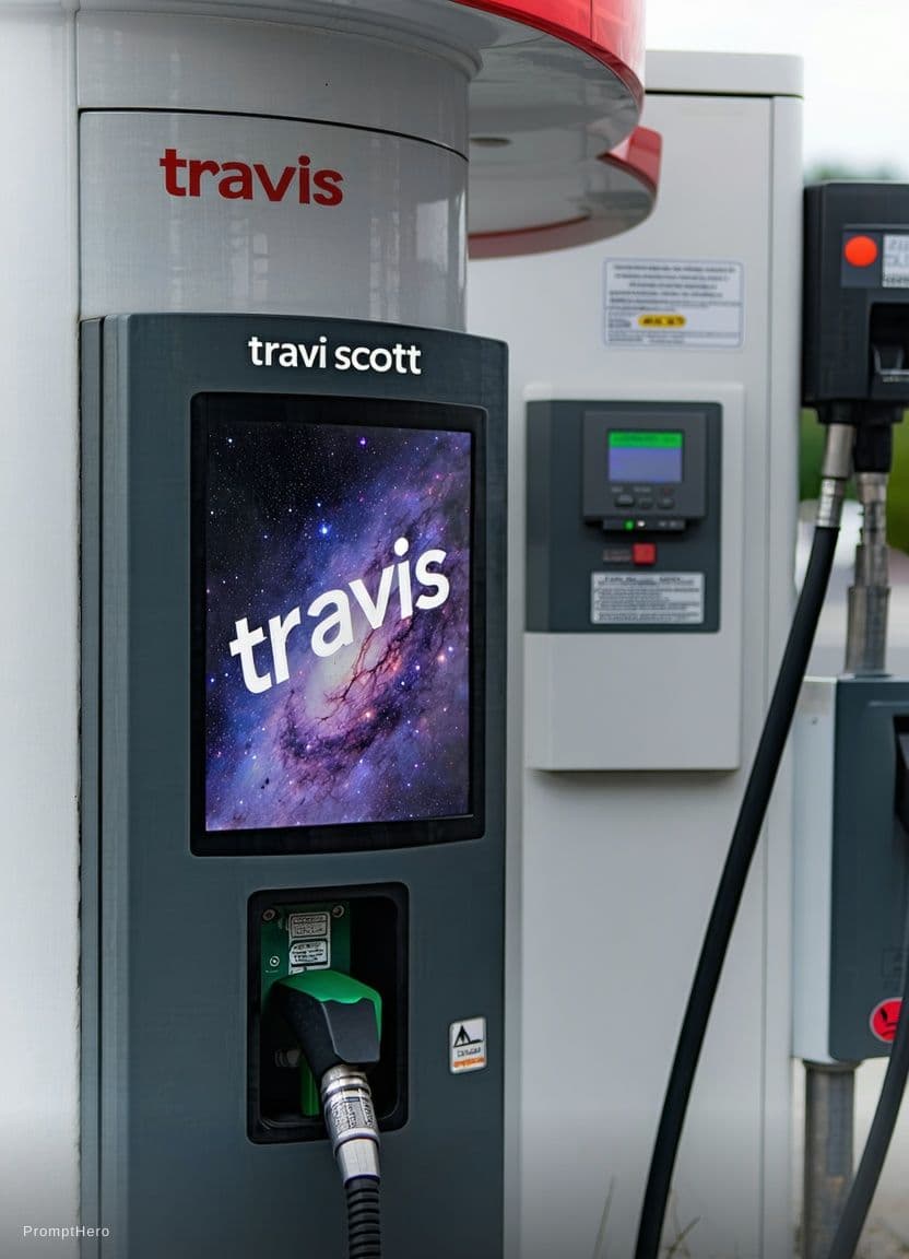 AI generated: Create a cover for the music album "Travis Scott", a funk, soul, and trap album. The album should co...