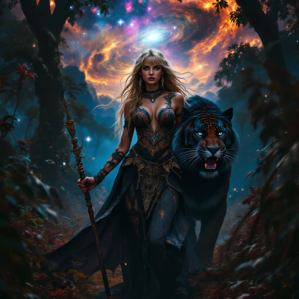 AI generated: Hyper realistic, photo realism, zoomed out full body HD Photo of beautiful, Amazon warrior queen wal...