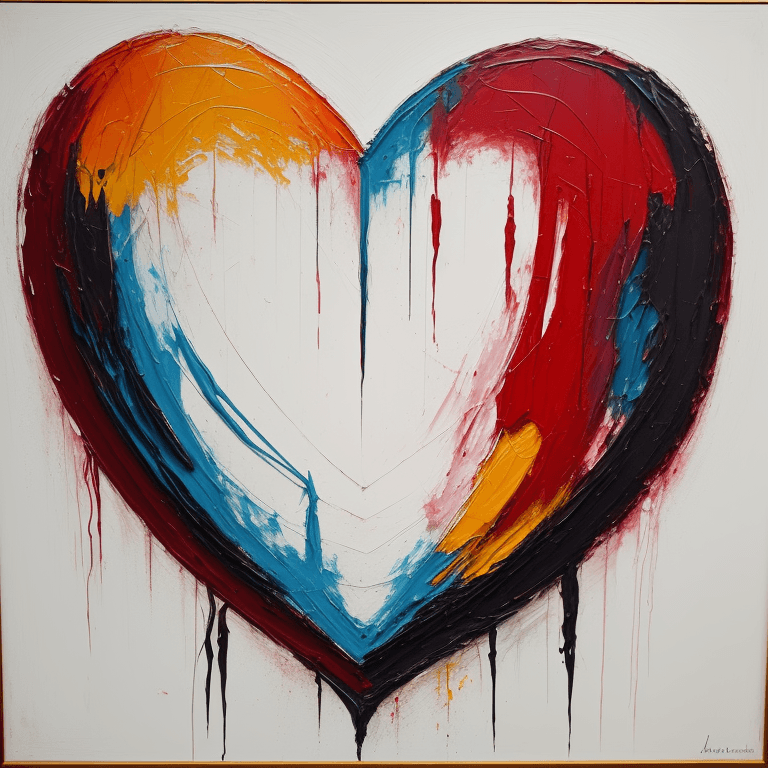 AI generated: abstract  painting, art, heart