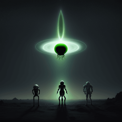 AI generated: aliens and earthlings