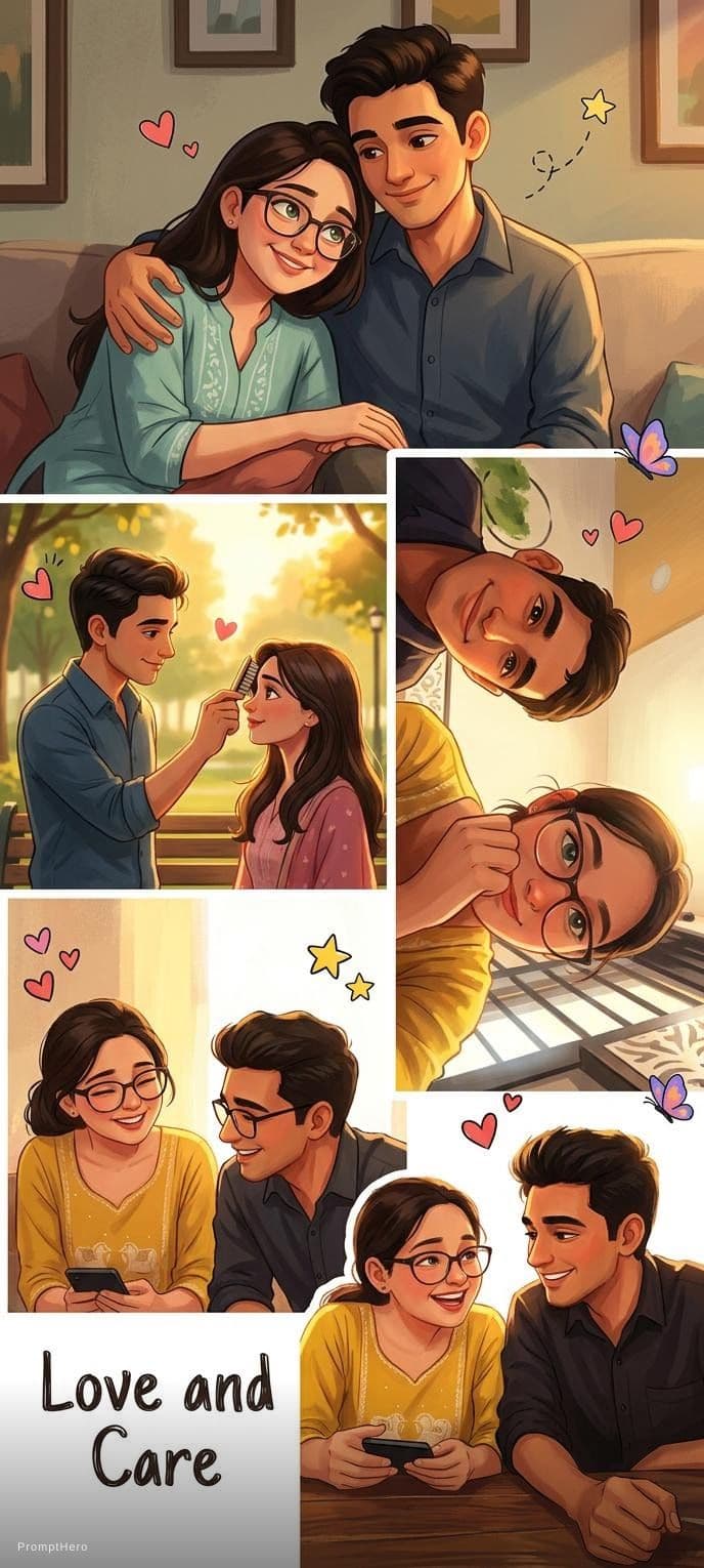 AI generated: Collage and loving eachother in animated form
And love and care and affection to each other