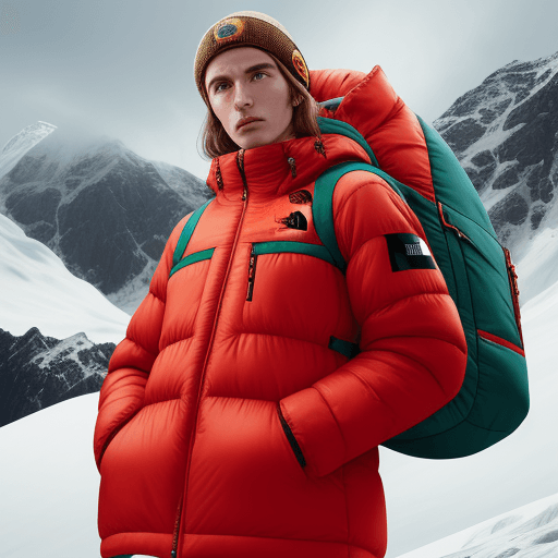 AI generated: cobranding entre gucci y The North Face