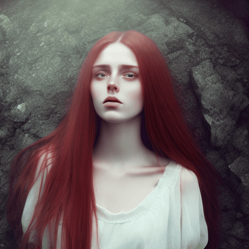 AI generated: full body photo of a beautiful Irish trans-girl, adorable face, red long layered hair, no makeup, re...