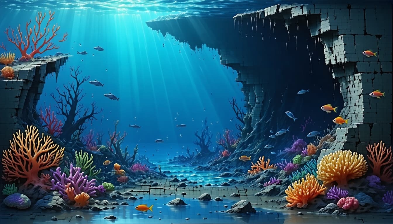 AI generated: earthquake under the sea