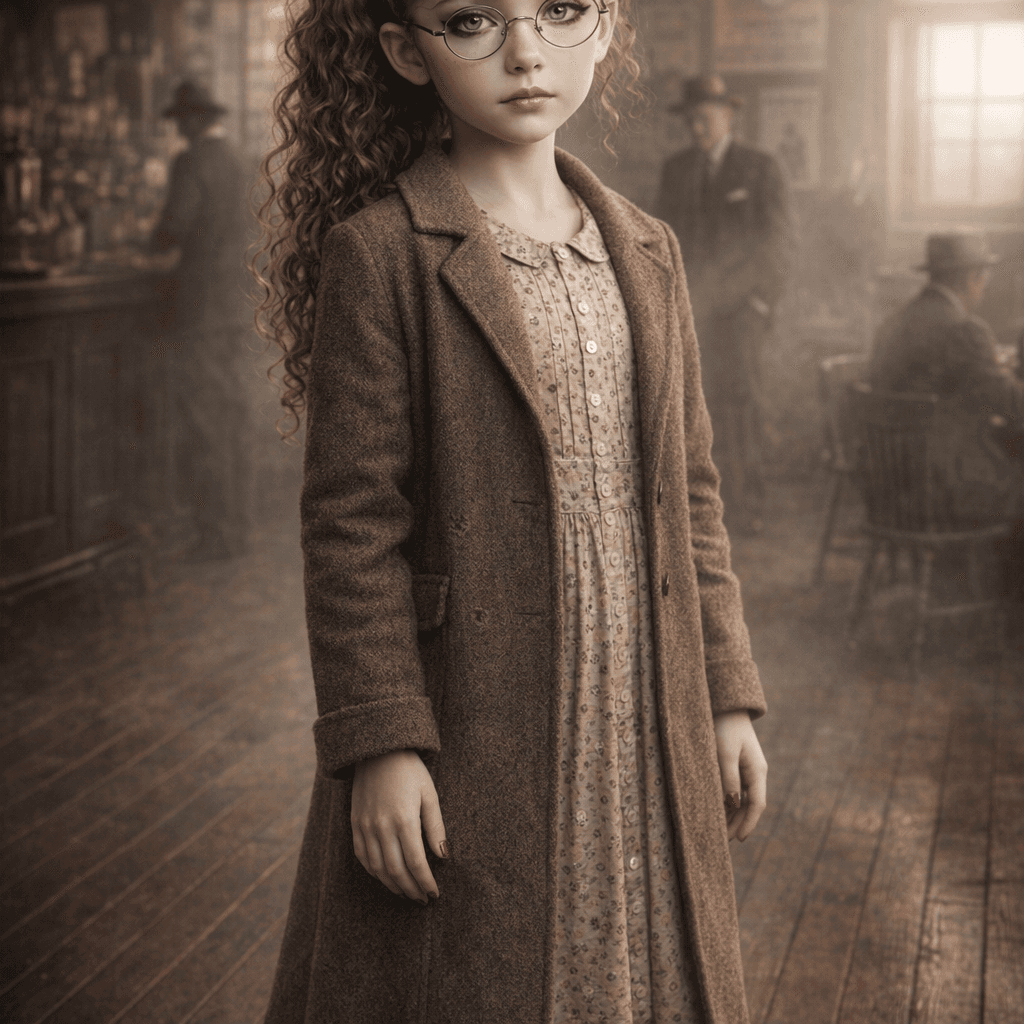 AI generated: A professional photograph captures one of the most beautiful eleven year old girl in the world durin...