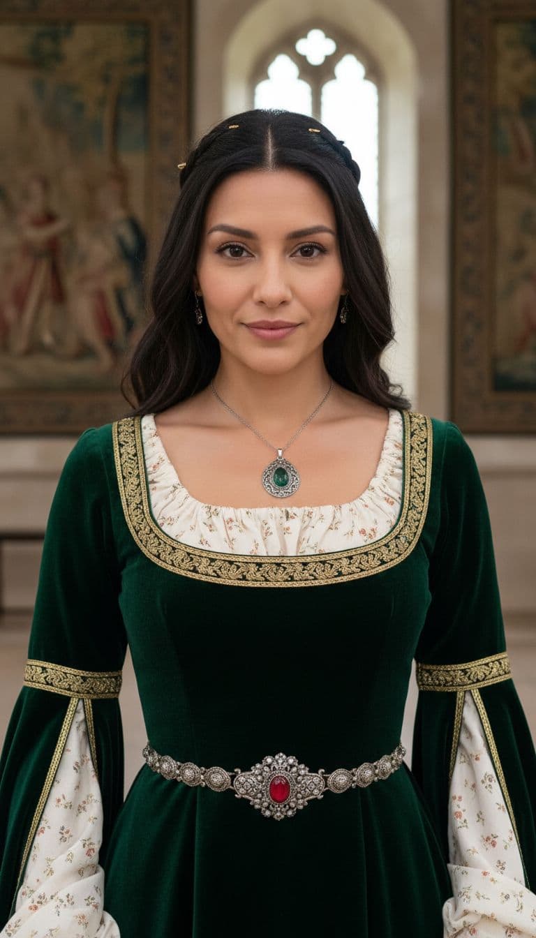 AI generated: She dress medieval custom