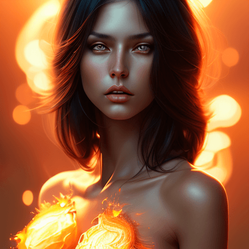 AI generated: photo of a gorgeous dark-haired female in the style of stefan kostic, realistic, half body shot, sha...