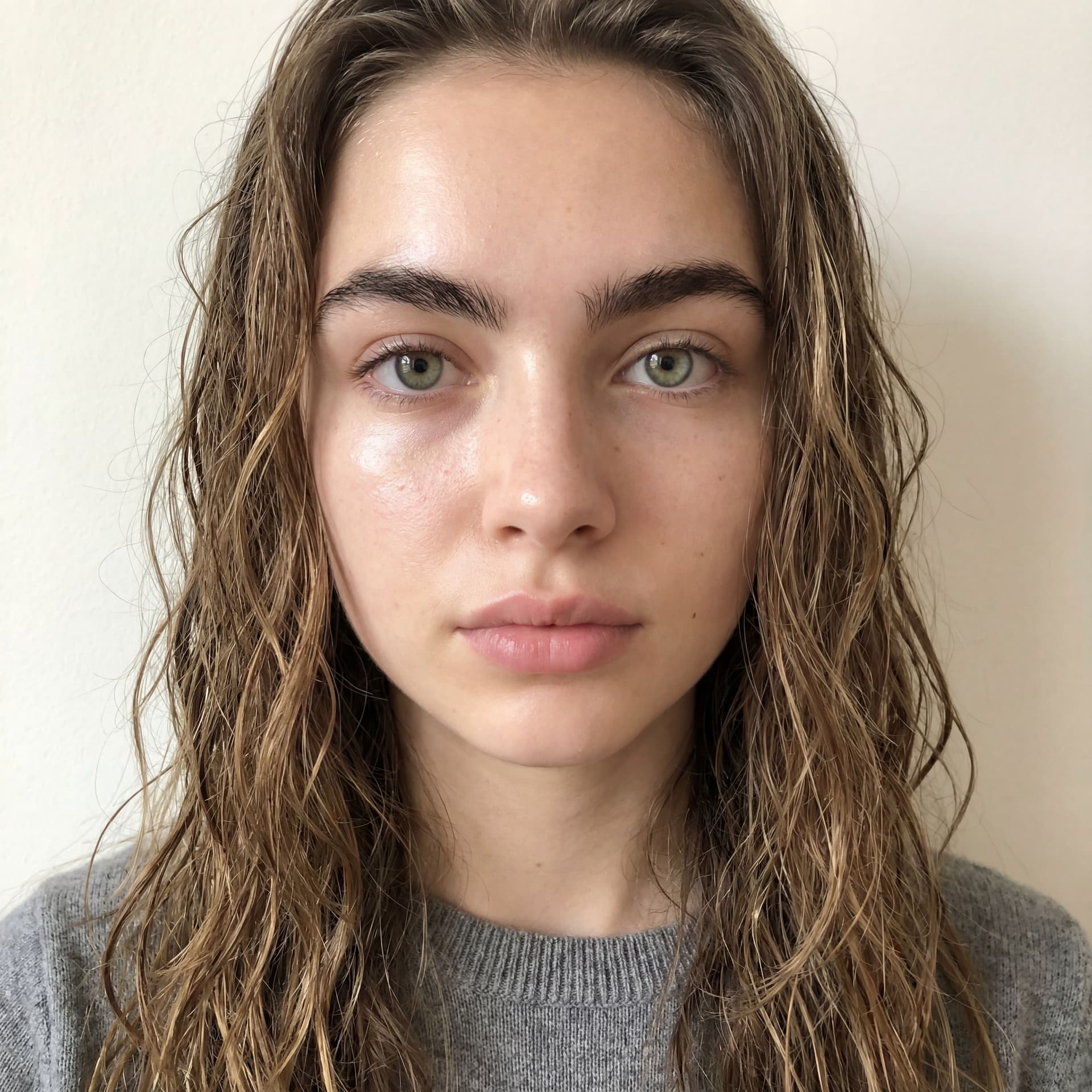 AI generated: Create a realistic image of an 18-year-old American girl. I want her to have a soft face with lumino...