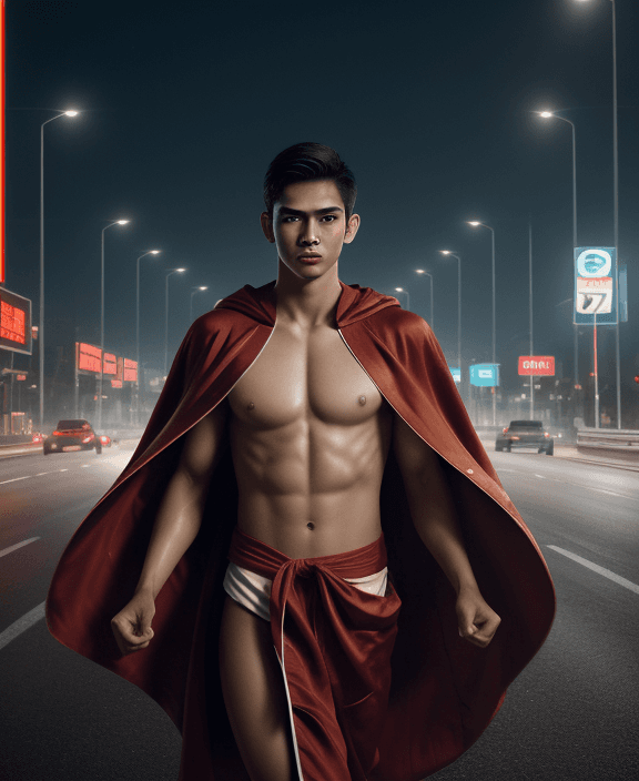 AI generated: epic realism, superhero from Indonesia, handsome, handsome boy, young, young boy, perfect body, perf...