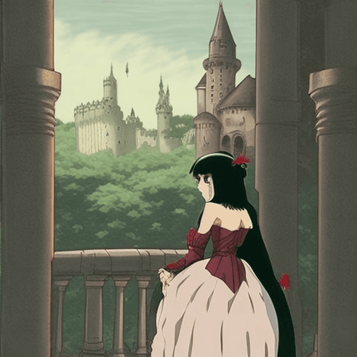 AI generated: foto de gran calidad de una chica gotica anime en estilo retro vintage anime, al estilo de berserk, ...