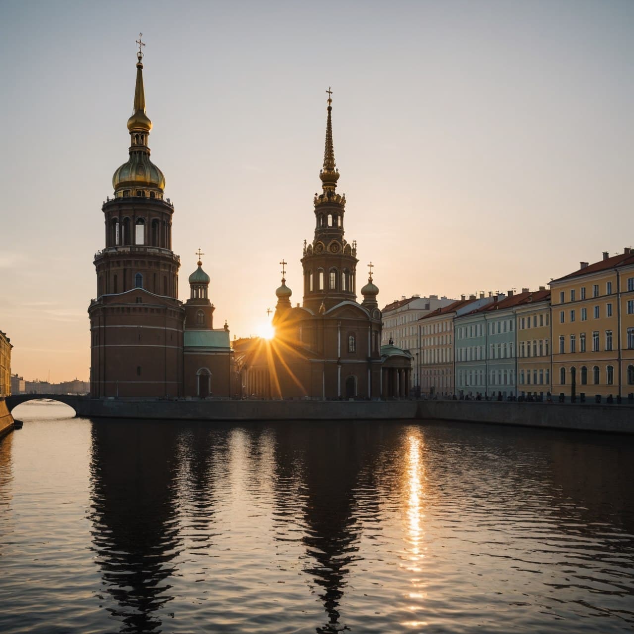 AI generated: (saint petersburg:1.3), voxel style, cross, spire, water, high quality, beautiful, golden hour, shad...