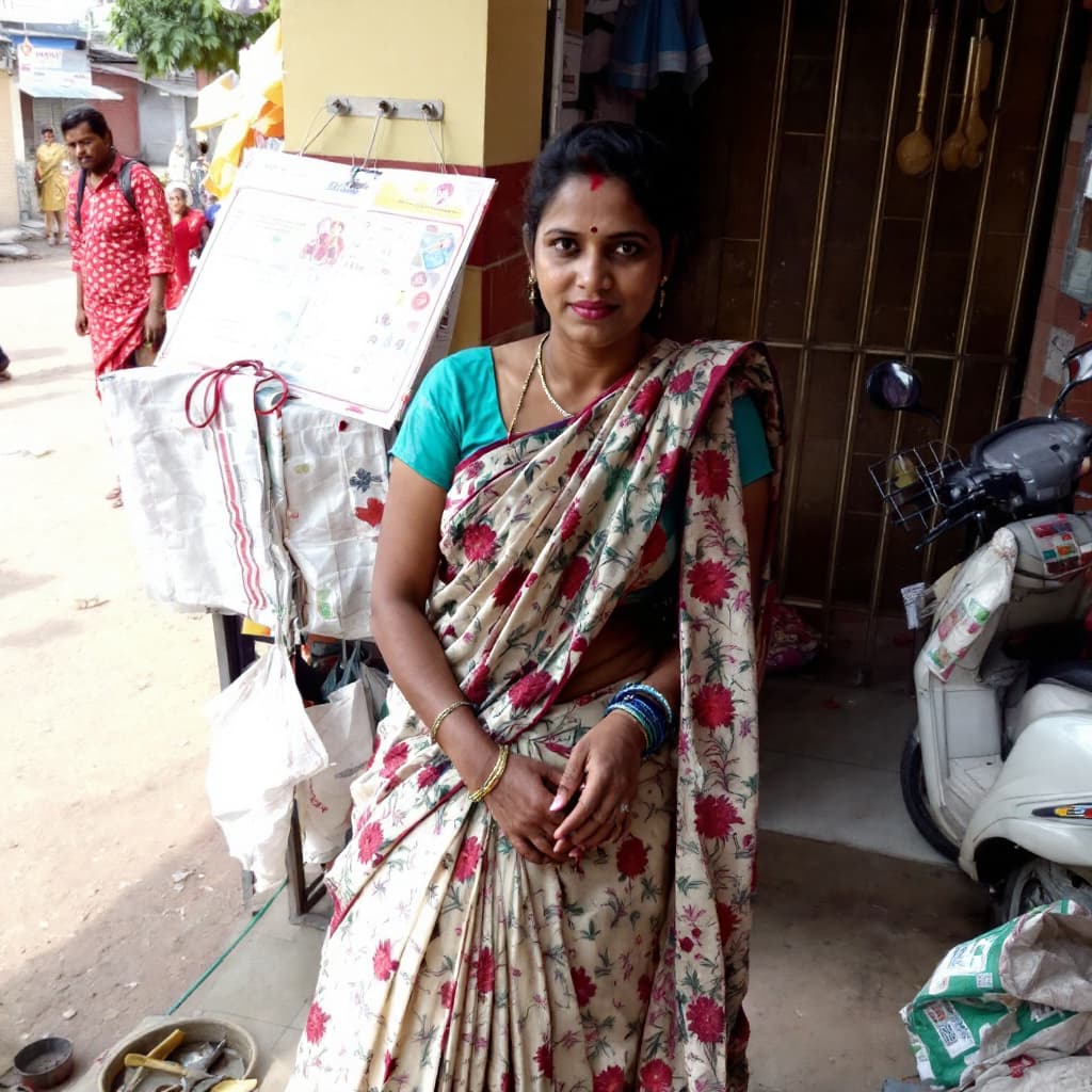 AI generated: South Indian  Women. Wearing. Salwar 