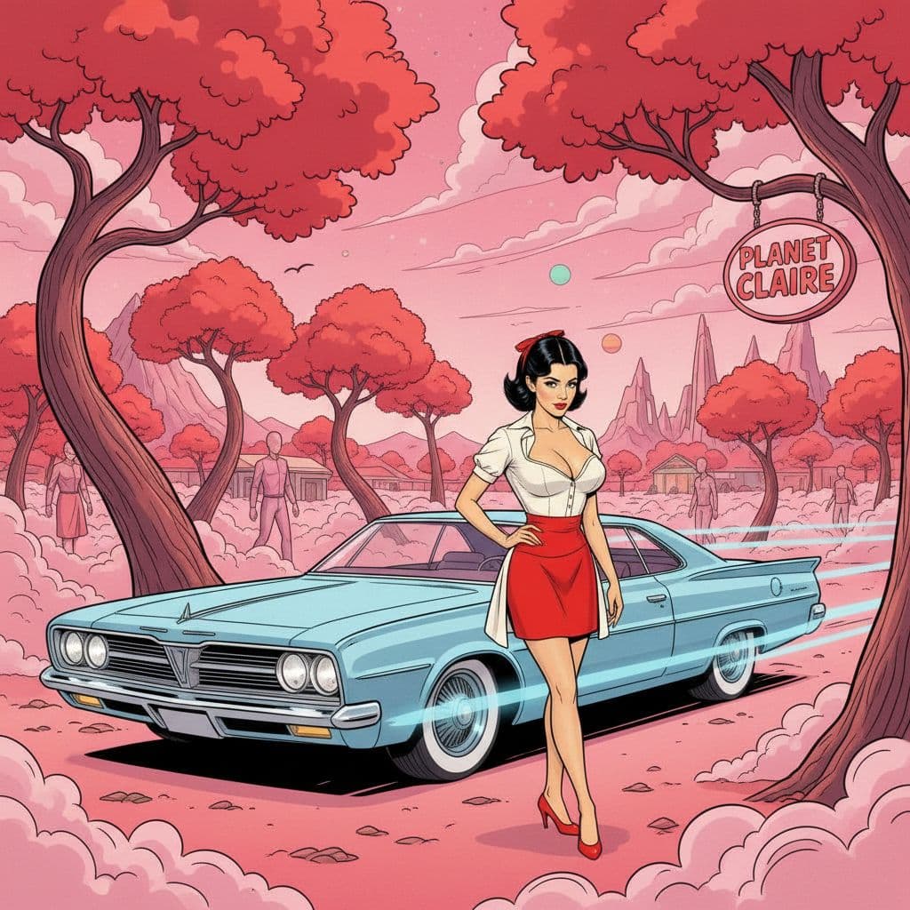 AI generated: She came from Planet Claire
I knew she came from there
She drove a Plymouth Satellite
A-faster th...