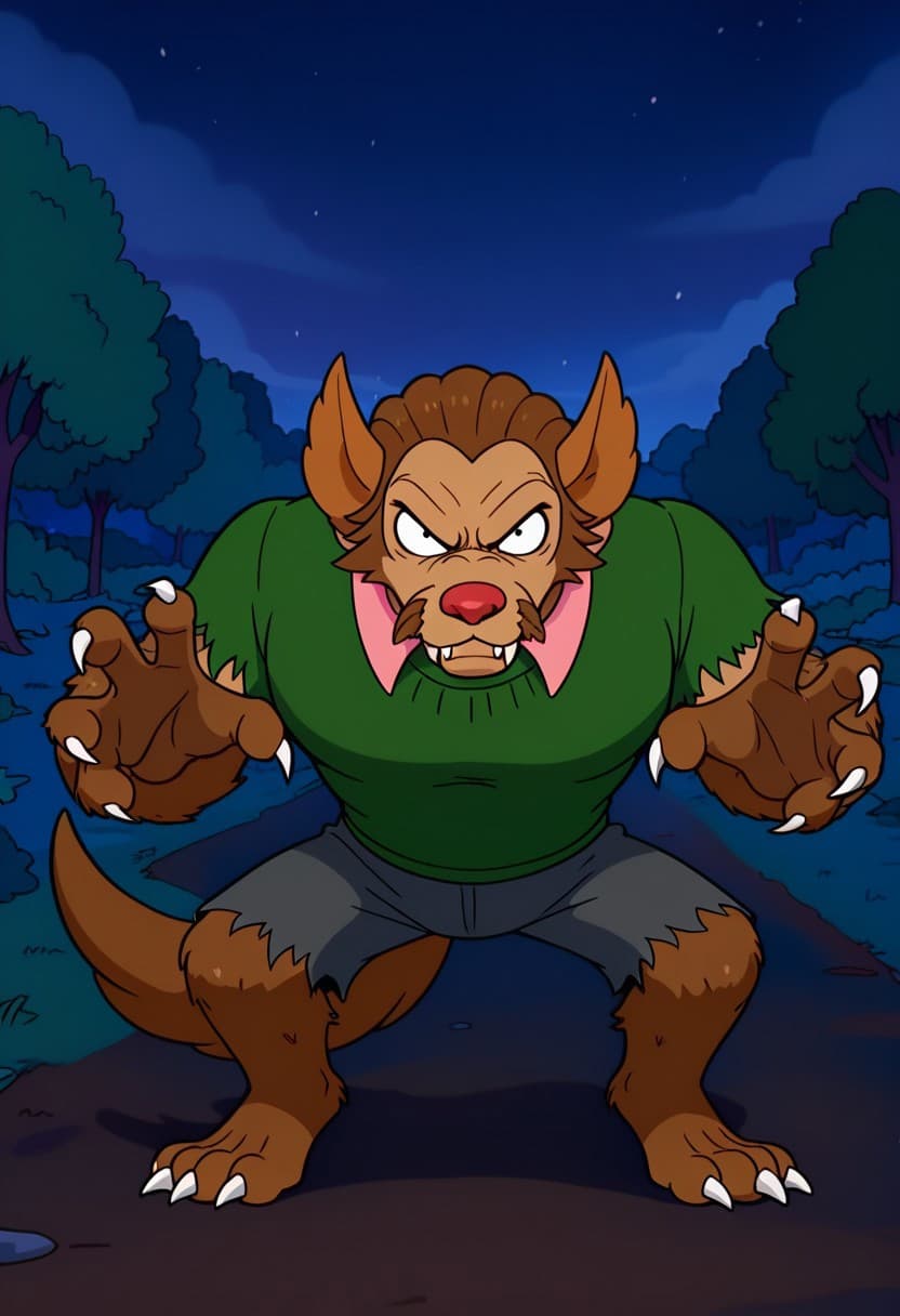 Werewolf Flanders | The Simpsons