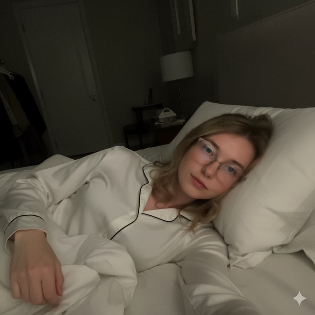 AI generated: she will be resting on bed fully naked 