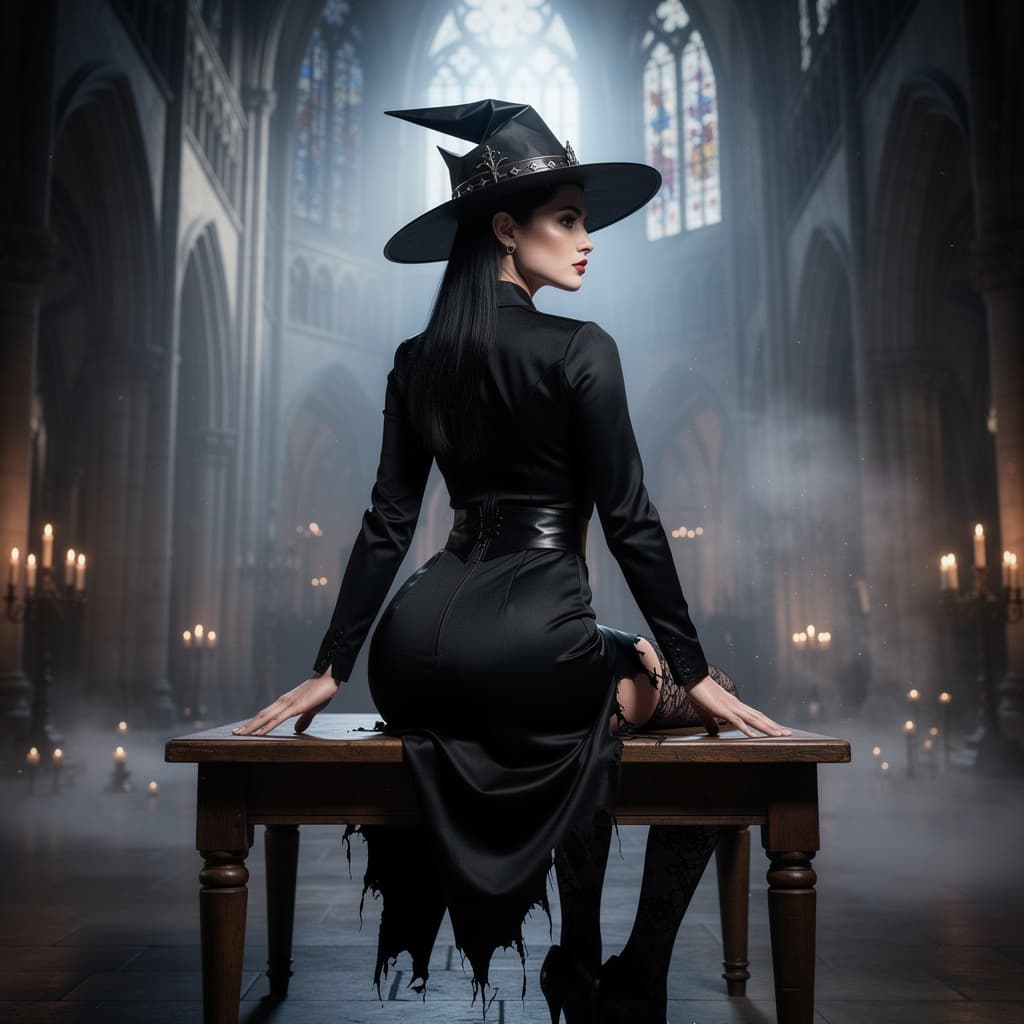 AI generated: In this evocative and striking photorealistic portrait, we are drawn into a world where the elegance...