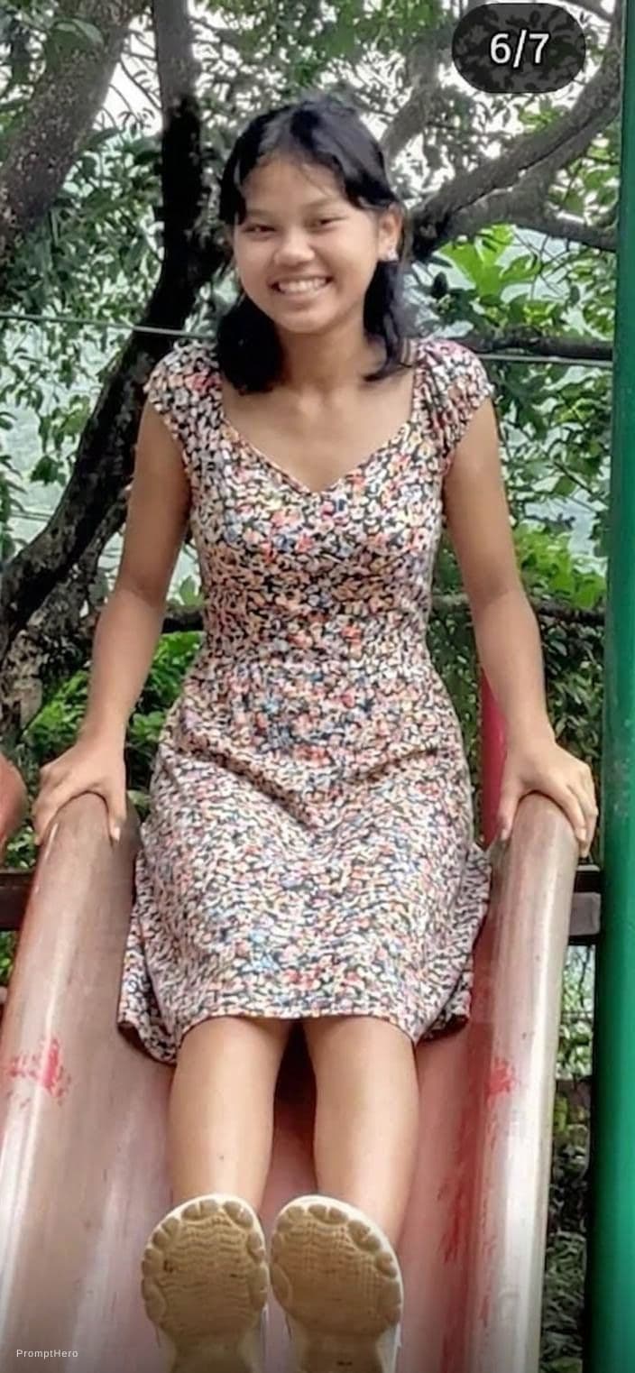 AI generated: This lady Chang a dress
