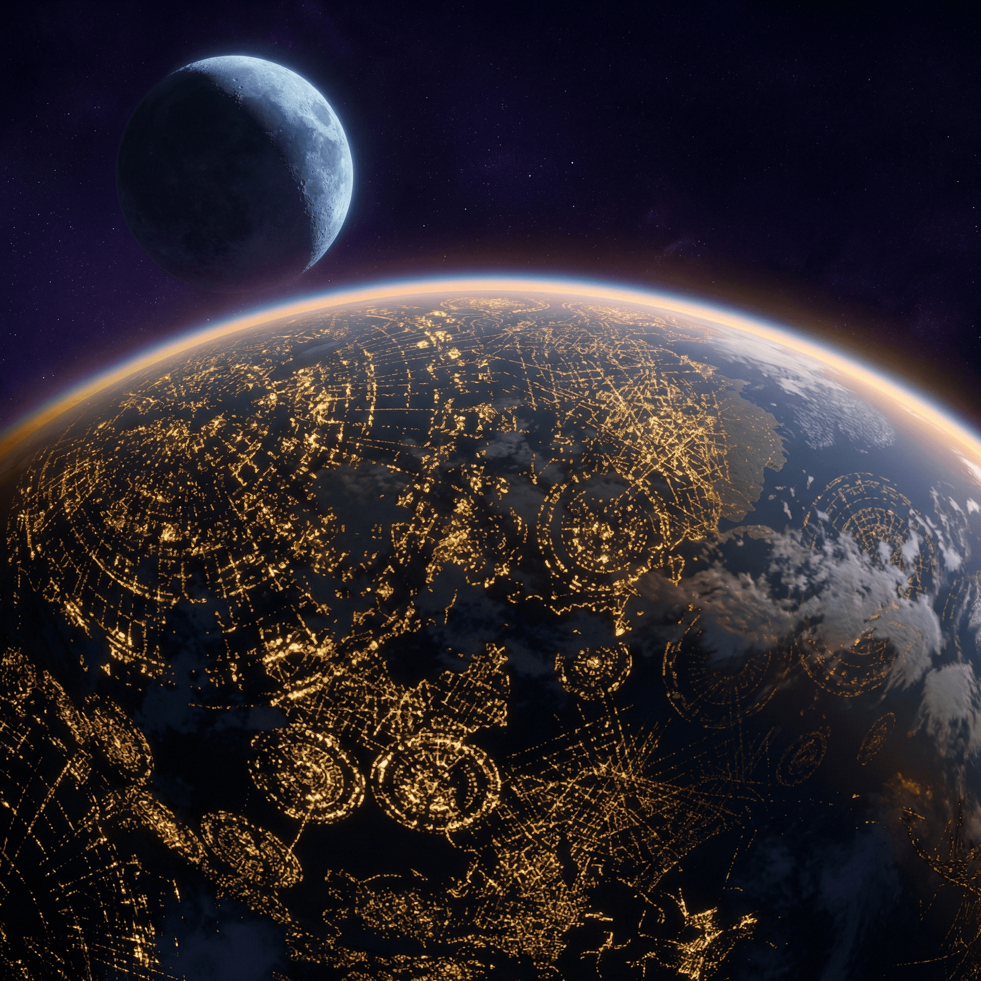 AI generated: Copy the reference images and create Planet Tel'lic. Real-time rendering, Unreal Engine 5, Ultra-rea...