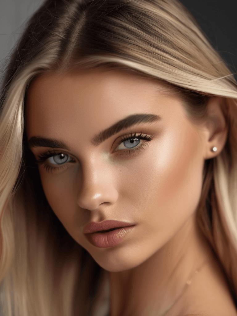 AI generated: close up of beautiful 18yo american model, posing for camera, confident, arrogant, ethereal beauty, ...