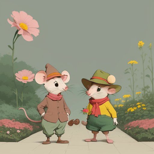 AI generated: mouse character, inspired by the styles of Mo Willems, Anton Pieck, Atey Ghailan, Richard Scarry, As...