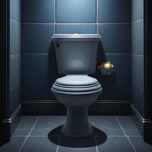 AI generated: the design and character of spiderman toilet transparan is gold and Blue dark, no watermark,no copyr...