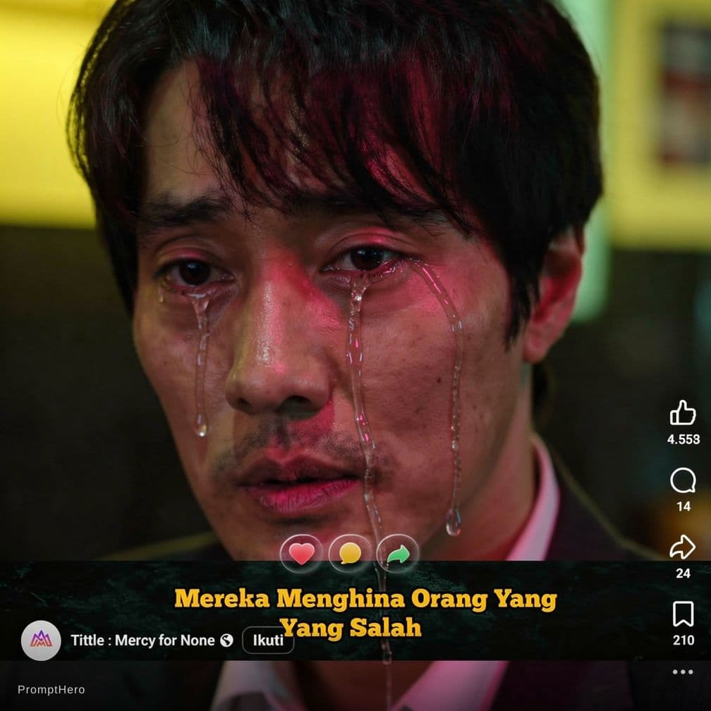 Hero prompt: Dia sedang menangis