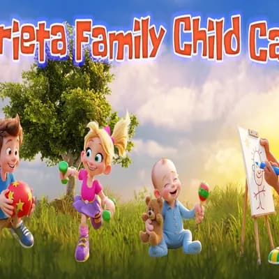 AI generated video: The children are having fun as they do fun activities and the wind gently blows through the grass an...